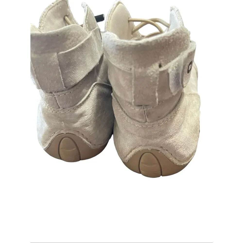 Clohoo Mens Beige Suede Non Slip Ankle Chukka Boots Comfort Shoes Size 42
